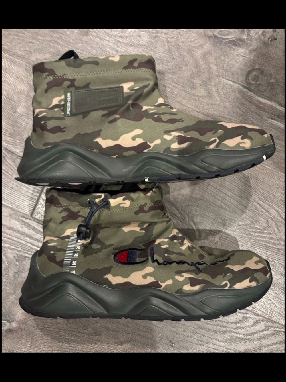 Champion Men’s Camo High-Top Slip-On Sneakers - Olive Green